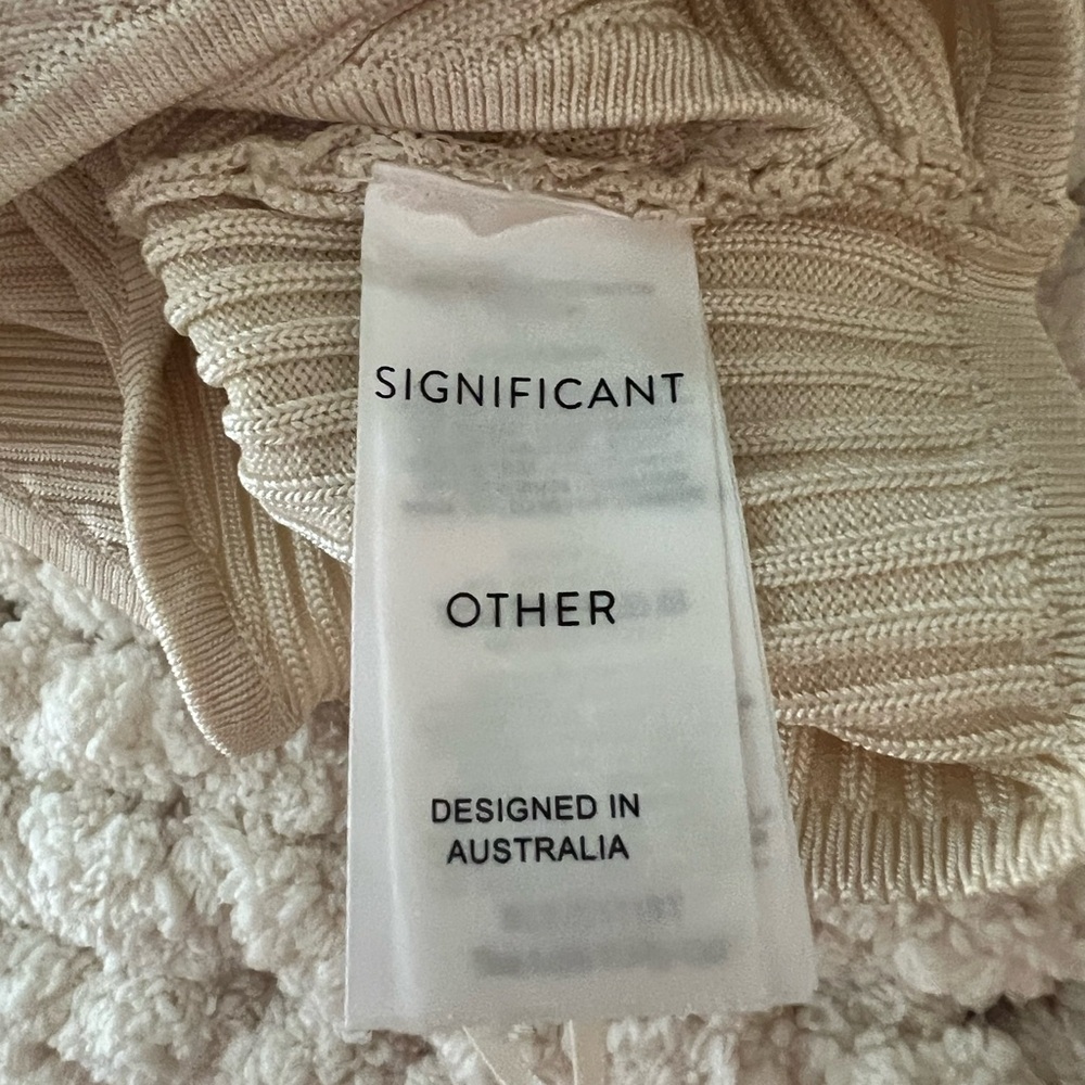 Significant Other Cream Ribbed Wrap Top - Picture 7 of 9